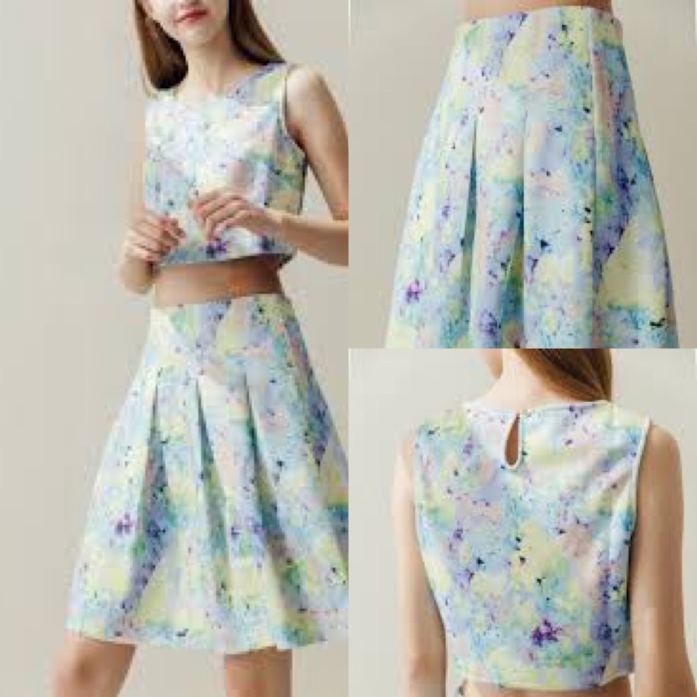 CLOSEOUT NWOT Miss Patina London Wanderlust Skirt & Top Set